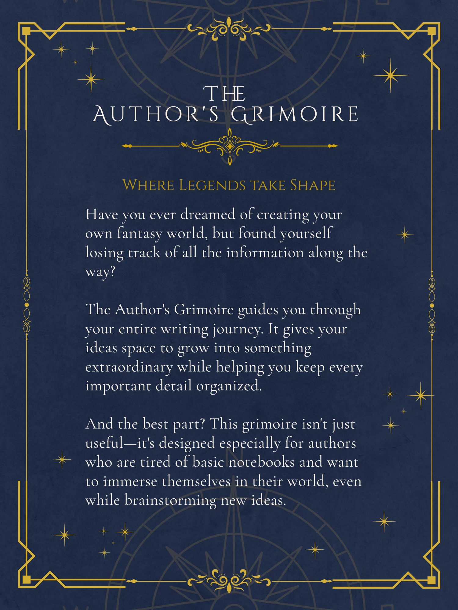 Rückseitentext The Author’s Grimoire