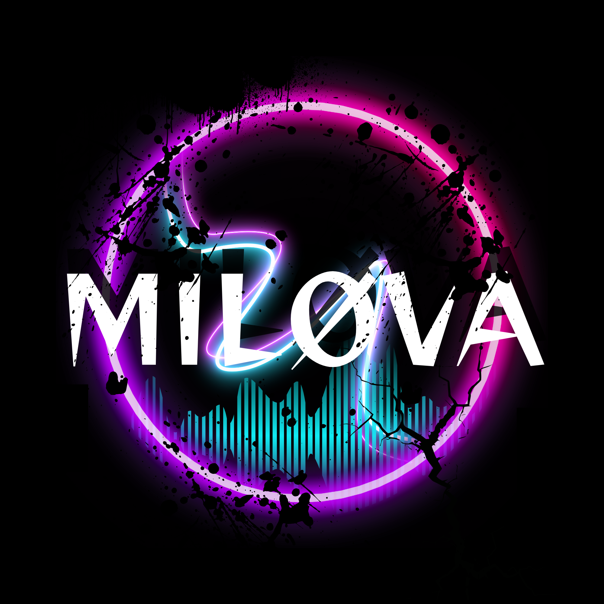 MILØVA Logo für eine Techno-DJ