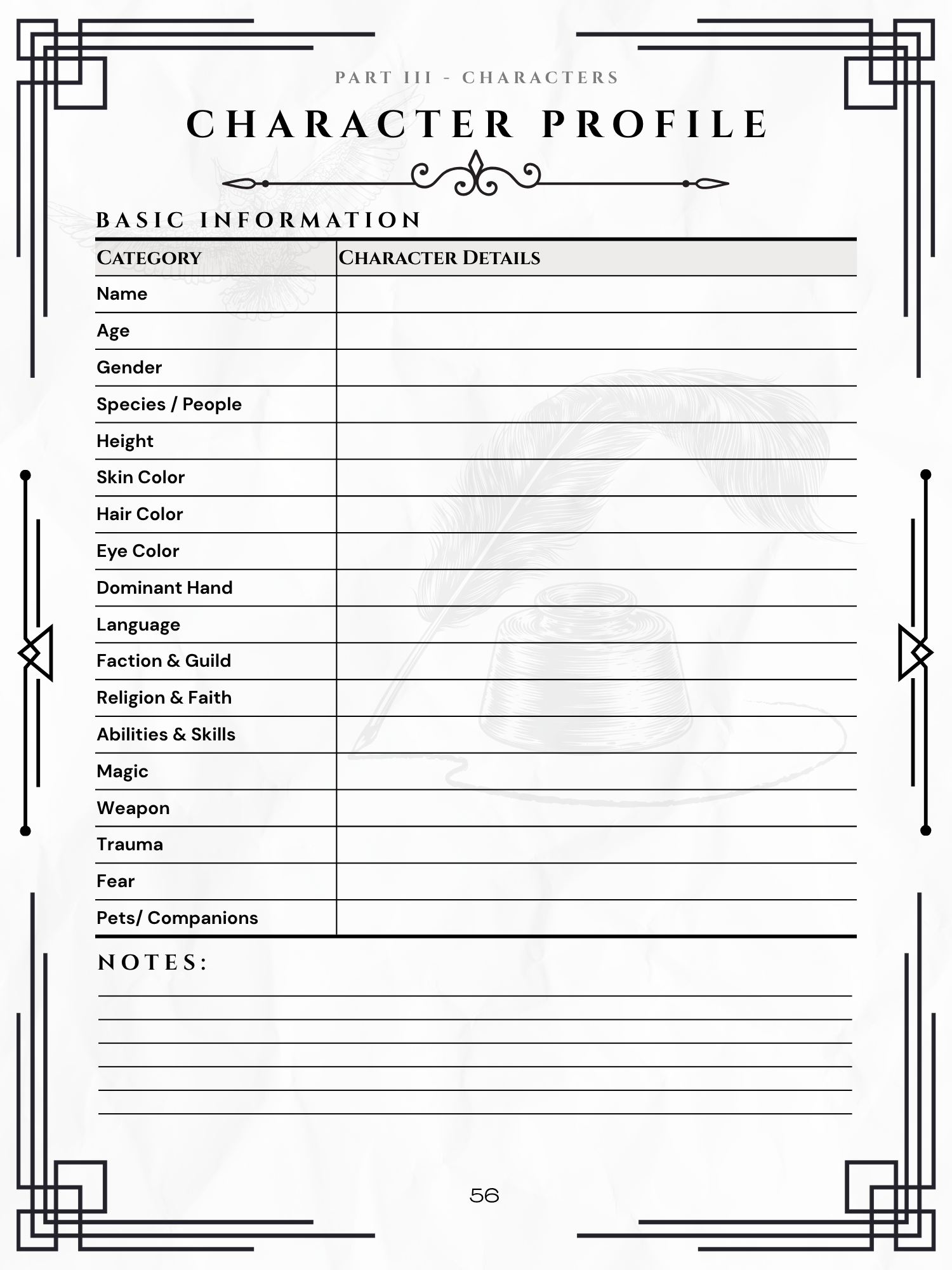 Character Profile